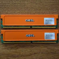 ۲ عدد رم یک گیگ DDR2 مارک GEIL تایوانی اصل CL4