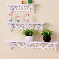 ست سه تیکه نظم دهنده لوازم نظافت مدل شلف قلبی