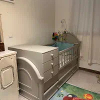تخت و کمد بچه تمام چوب