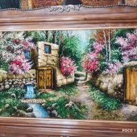 تابلو فرش دستبافت منظره کوچه باغ /نقد و اقساط|تابلو فرش|تهران, بوستان جنگلی لویزان|دیوار