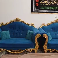 مبل استیل ۹ نفره با چوب راش کاملا سالم و تمیز|مبلمان خانگی و میز عسلی|قم, شاه سید علی|دیوار