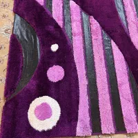 قالیچه فانتزی چرم دوزی شده