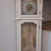 ساعت ایستاده سفید طلایی
