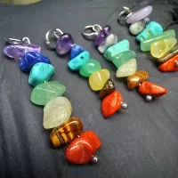 آویز گردنبند سنگ طبیعی هفت چاکرا