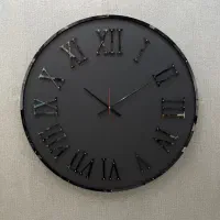 ساعت دیواری تمام فلز اعداد استیل