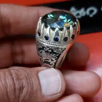 انگشتر  نقره سنگهای الماس موزانایت|جواهرات|تهران, راه آهن|دیوار