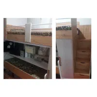 تخت دونفره و کمد دیواری با کشو لباس ..