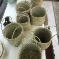 سبد حصیری گل