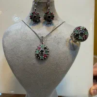 سرویس نقره همراه با نگین اصل