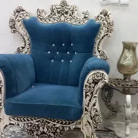 مبلمان سلطنتی۷ نفره همراه با جلو مبلی و میز عسلی|مبلمان خانگی و میز عسلی|نسیمشهر, |دیوار