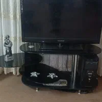 میز تلویزیون شیشه ای ،