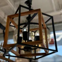 لوستر اقتصادی و خوش قیمت چوب و فلز