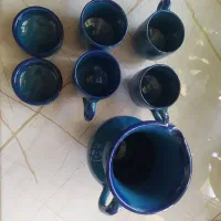 پارچ و لیوان سفالی