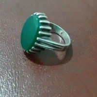 نقره دست ساز عقیق یشم