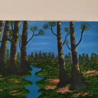 تابلوی نقاشی کار دست با ابرنگ