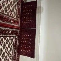 قارچین دستباف طرح گل زرد|گلیم، جاجیم، گبه|گنبد کاووس, |دیوار