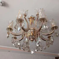 لوستر انتیک ۸ شاخه دودی رنگ گوشواره دار