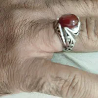 انگشتر نقره با نگین عقیق یمنی|جواهرات|شیراز, تندگویان|دیوار