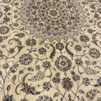 فرش فاخر دستباف نایین ۱۲ متری نو نقشه اخوان