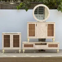 آینه کنسول و میز تی وی و جاکفشی و آینه قدی|بوفه، ویترین، کنسول|کرج, شهرک جهان‌نما|دیوار