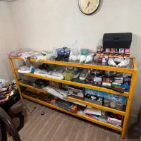 ویترین فلزی مغازه 2 متری بدون شیشه