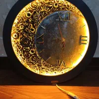 تابلو ماه ۳ کاره|ساعت دیواری و تزئینی|ازنا, |دیوار