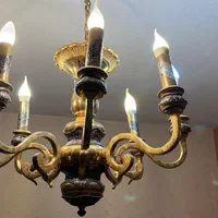 لوستر برنزی|لوستر و چراغ آویز|تهران, قنات‌کوثر|دیوار