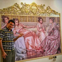 نقاشی لوکس دکوراسیون پتینه گچبری آیینه