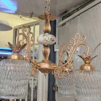 ۳ عدد لوستر ۴ شاخه برنزی