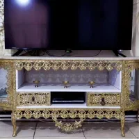 میزتلوزیون برنز اصل سفارشی کنسولی باسنگ صفحه مرمر