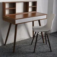 میز تحریر شلف دار پایه چوبی