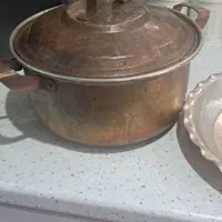 قابلمه و سینی مسی