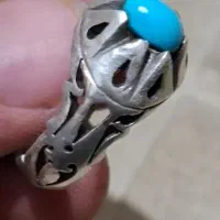 انگشترنقره۹۲۵ شجر عقیق فیروزه آمیتیست لعل باباقوری|جواهرات|اصفهان, کارلادان|دیوار