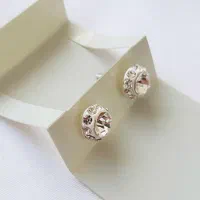 گوشواره نقره نگینی سفید، درخشش و ظرافت بی انتها|بدلیجات|اراک, |دیوار