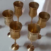 ۶ عدد جام برنجی وارداتی هندی