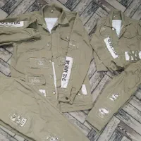 کت و شلوار کتان اسپرت دوسایز