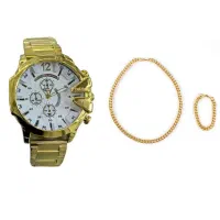 ست ساعت مچی مردانهو دستبند و گردنبند