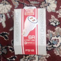 شارژر فندکی پکتور مدل P518 ، دو درگاه یو اس بی