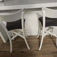 3عدد صندلی اپن چوبی آشپزخانه سفید ارتفاع صندلی90