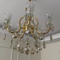 دو عدد لوستر لعاب ثابت و کریستال اصل|لوستر و چراغ آویز|مشهد, عامل|دیوار