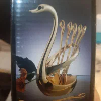 یک دست قاشق چایخوری سیلور با جای قو