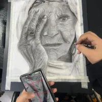 آموزش طراحی چهره ، سیاه قلم ، نقاشی