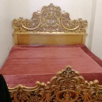 تخت دونفر با چوب راش