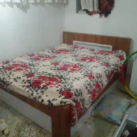 سویس خواب تخت دونفره تشک .پاتختی.دراور.میز تیوی