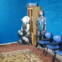 صندلی آموزشی مدل صدفی آبی رنگ