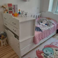 تخت کودک و نوجوان|تخت و سرویس خواب|اسلامشهر, زرافشان|دیوار