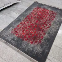 فرش مدرن ضخیم طوسی قرمز ۷۰۰شانه