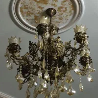 لوستر 6شعله برنجی سنگین