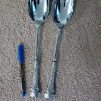 قاشق استیل بزرگ‌ وگیره سالاد بسیارکاربردی|ظروف سرو و پذیرایی|قم, کلهری|دیوار