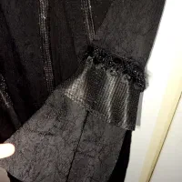 مانتو مجلسی استین کار شده مشکی دوخت مزون سایز ۴۴|لباس|کنارک, |دیوار